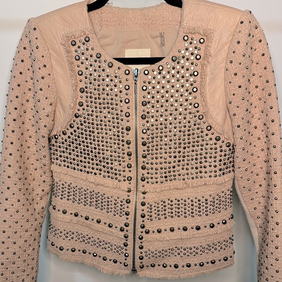 Rebecca Taylor Jackets & Coats Rebecca Taylor Blushed Studded Tweed